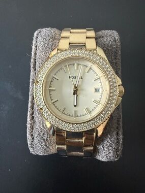 Fossil Gold Tone Metal Link Bracelet Band